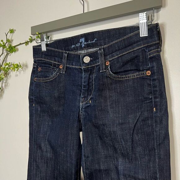 7 For All Mankind Dojo Crop Capri Wide Leg Jeans - Picture 2 of 8